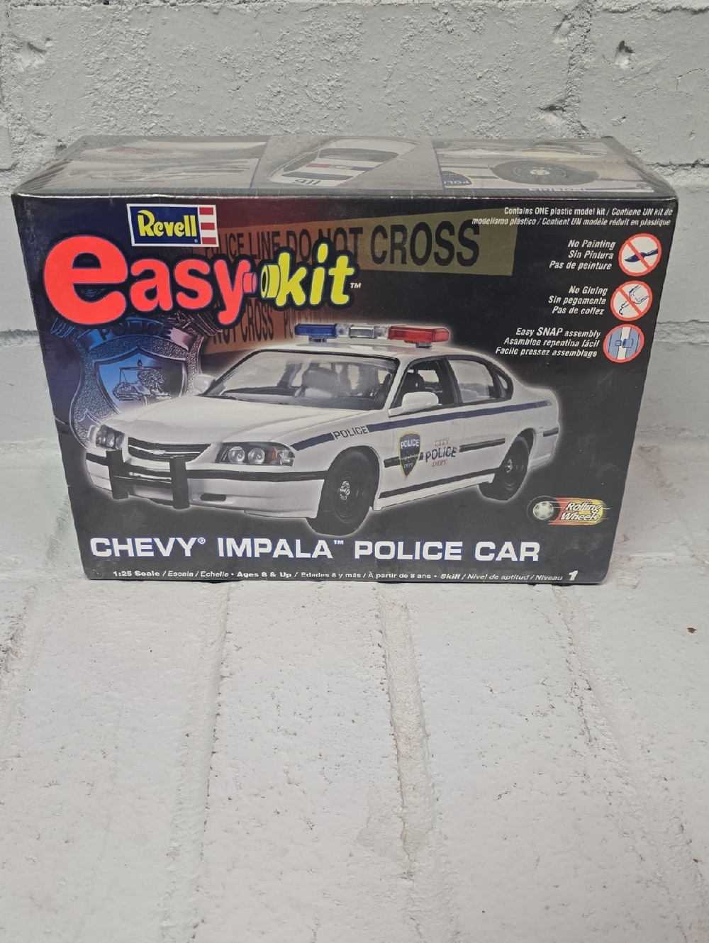2005 Vintage Easy Kit Chevy Impala Police Car - White.  New.